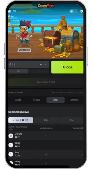 Livello Alto con Vincita del Tesoro