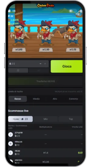 Modalità Bassa con Moltiplicatore Crescente